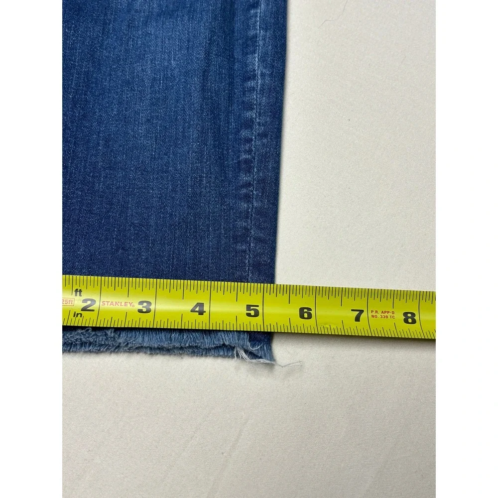 MOTHER High Waisted Looker Ankle Fray Jeans Goin' For Gold Blue Women Size 27X29